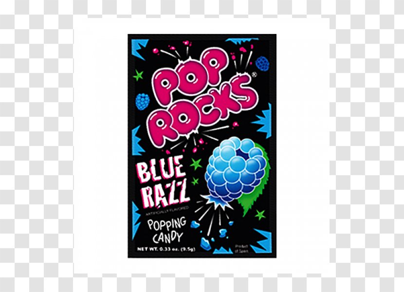 Pop Rocks Candy United States Blue Raspberry Flavor - Starburst Transparent PNG