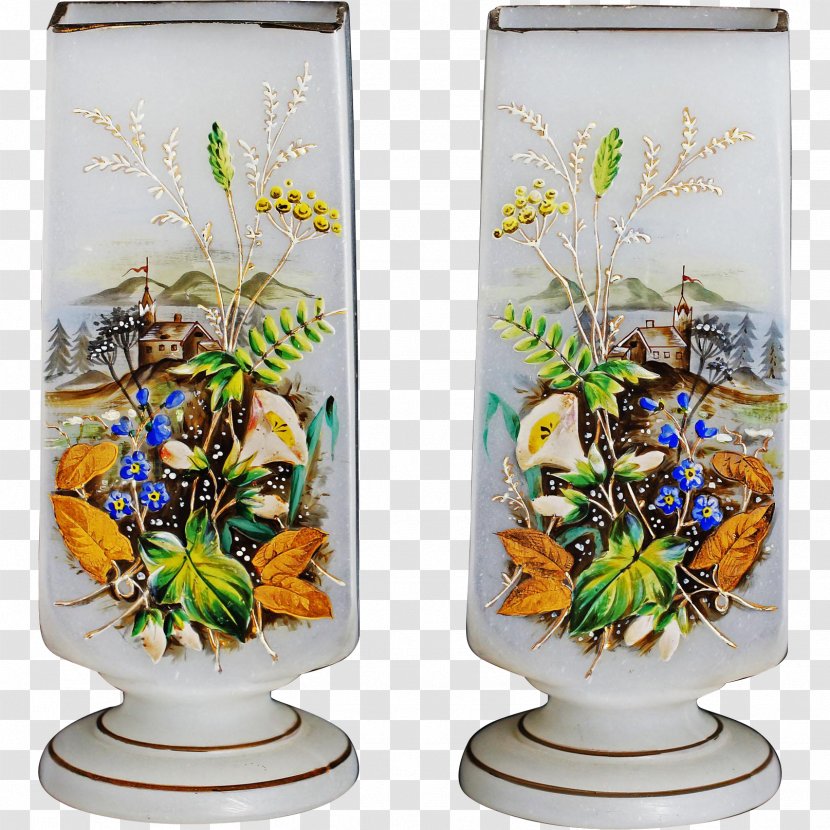 Vase Opaline Glass Ceramic Decanter - Flower Transparent PNG
