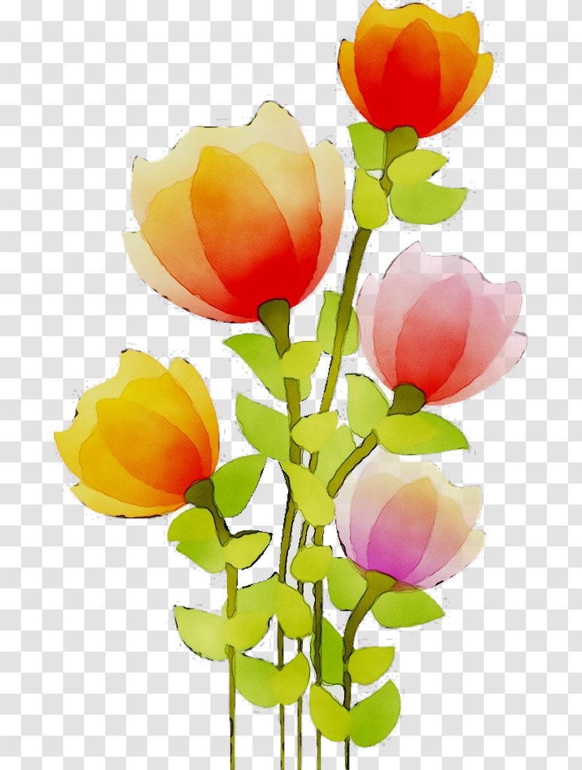 Garden Roses Floral Design Cut Flowers Tulip - Flowering Plant - Stem Transparent PNG