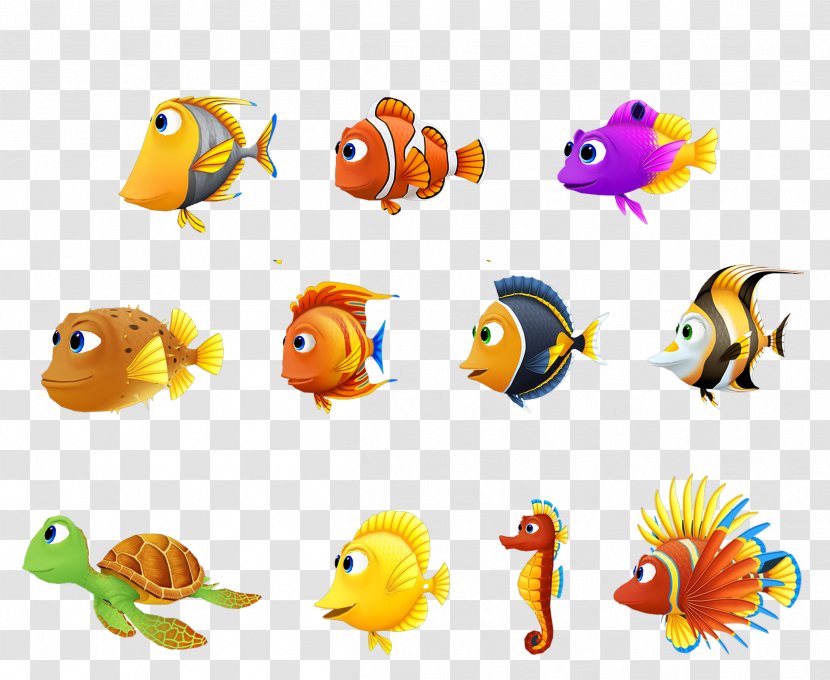 Turtle Fish Finding Nemo Seahorse - Animal Figure - And Hippocampus Transparent PNG