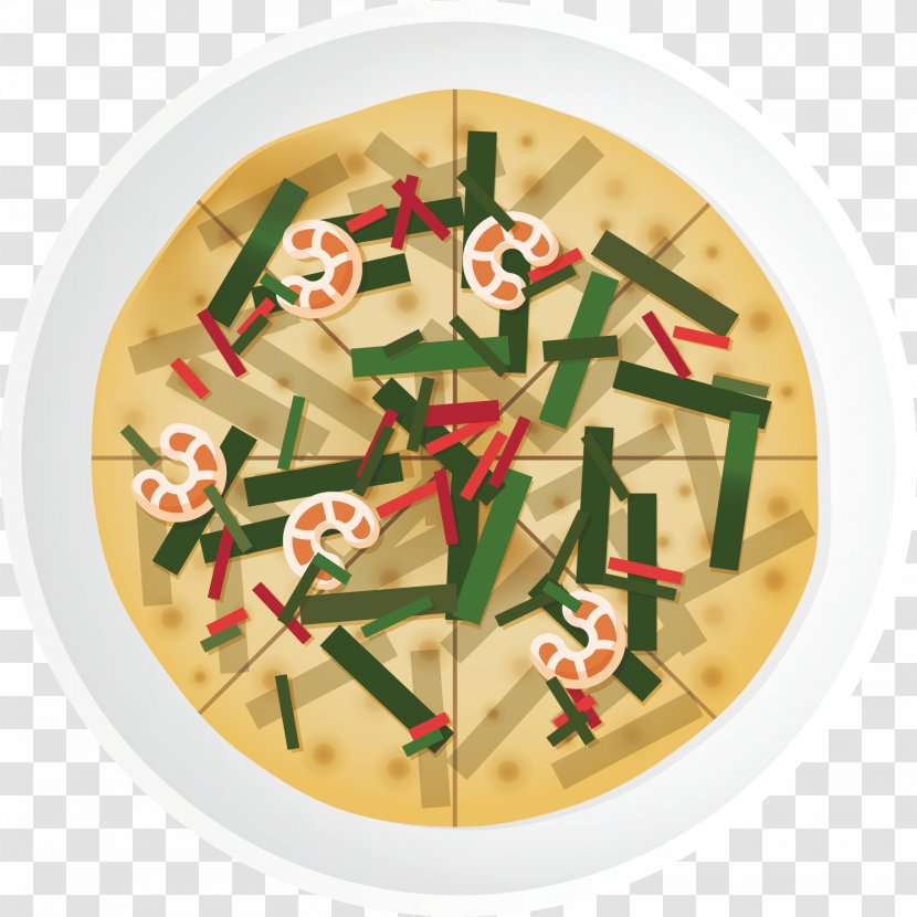 Chinese Cuisine Food Flat Design Icon - Apartment - Green Onion Pancake Transparent PNG