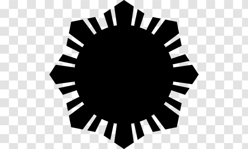 Flag Of The Philippines Philippine Declaration Independence Solar Symbol - Black And White Transparent PNG