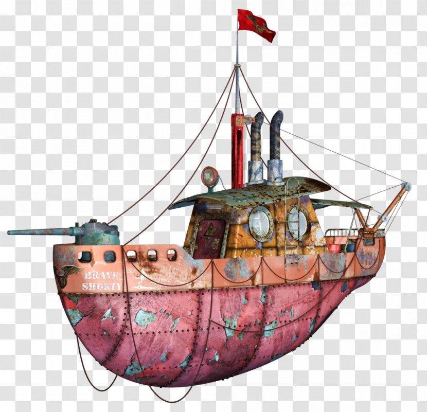 Steampunk Sailing Ship Boat Model - Sail Transparent PNG