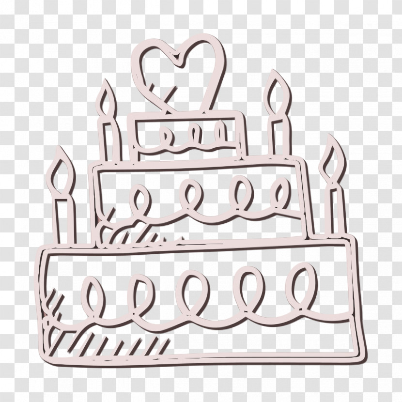 Food Icon Hand Drawn Love Elements Icon Cake Icon Transparent PNG