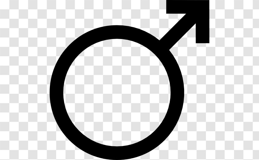 Sign Gender Symbol Masculinity - Black And White Transparent PNG