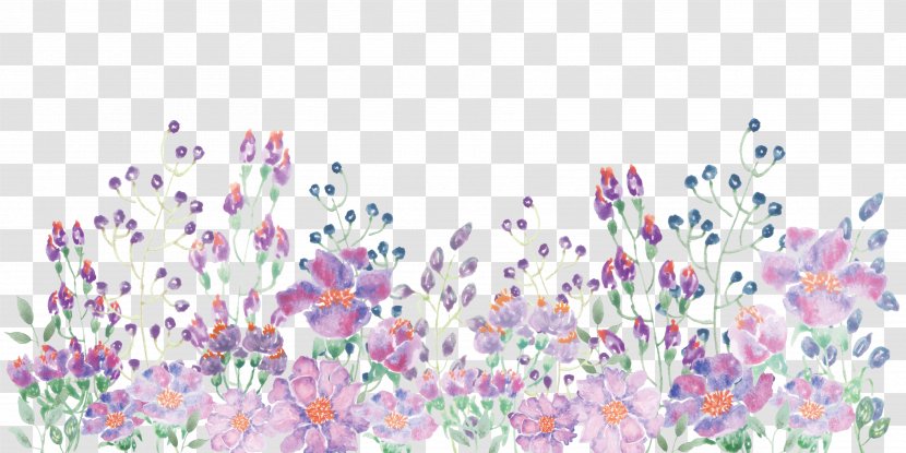 Watercolor Painting Floral Design - Hd Flowers Transparent PNG