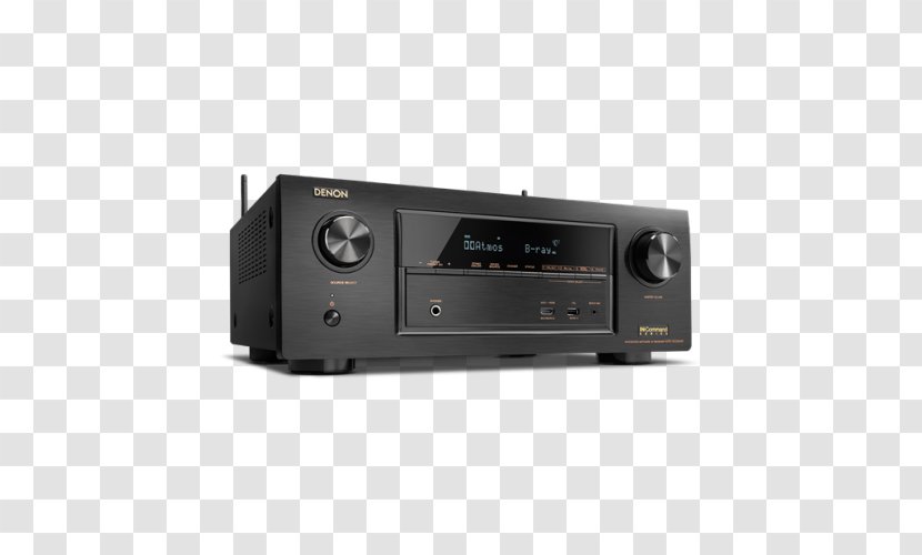 Denon AV Receiver Dolby Atmos 4K Resolution Home Theater Systems - Highdefinition Television - Radio Transparent PNG