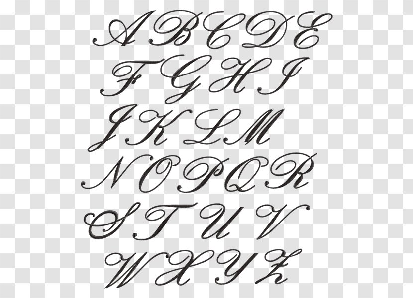 Calligraphy Letter Cursive Shape Alphabet - Text Transparent PNG