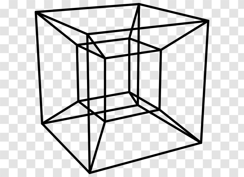 Tesseract Four-dimensional Space Hypercube - Area - Dimension Transparent PNG