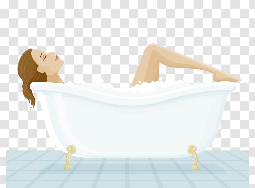 Bathing Bubble Bath Bathtub Bathroom Relaxation - Sitting - Tub Transparent PNG