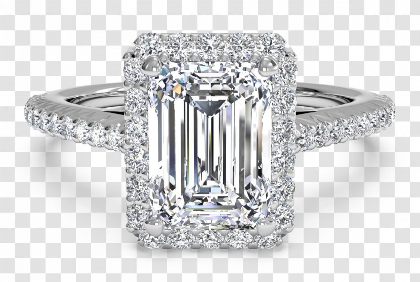 Engagement Ring Diamond Cut Wedding - Princess - Emerald Transparent PNG