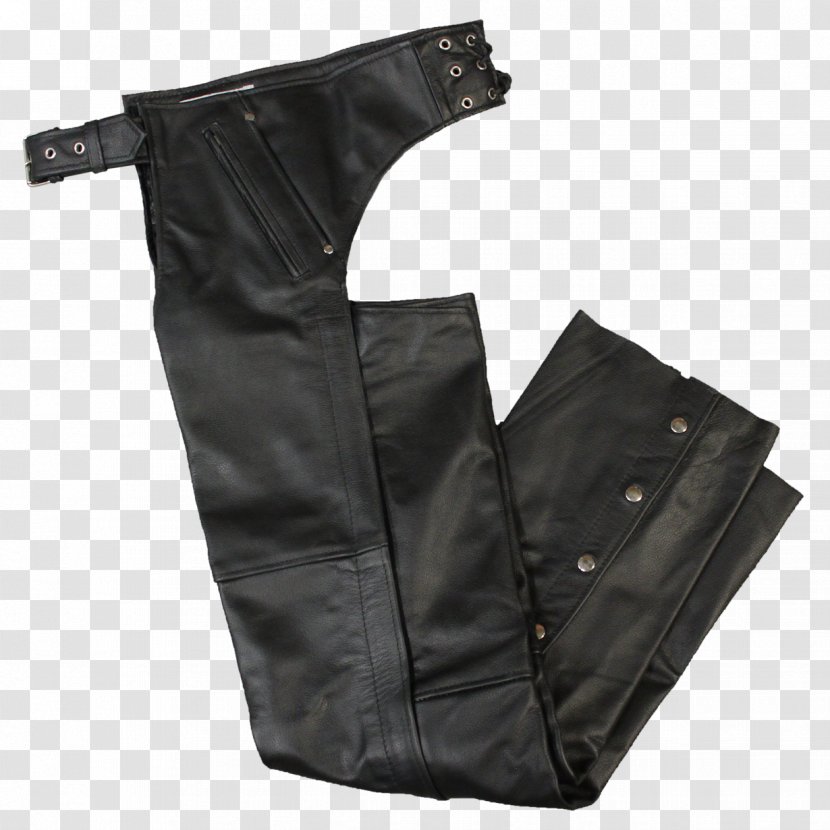 Pocket Chaps Leather Pants Lining - Zipper - Fur Collar Coat Transparent PNG