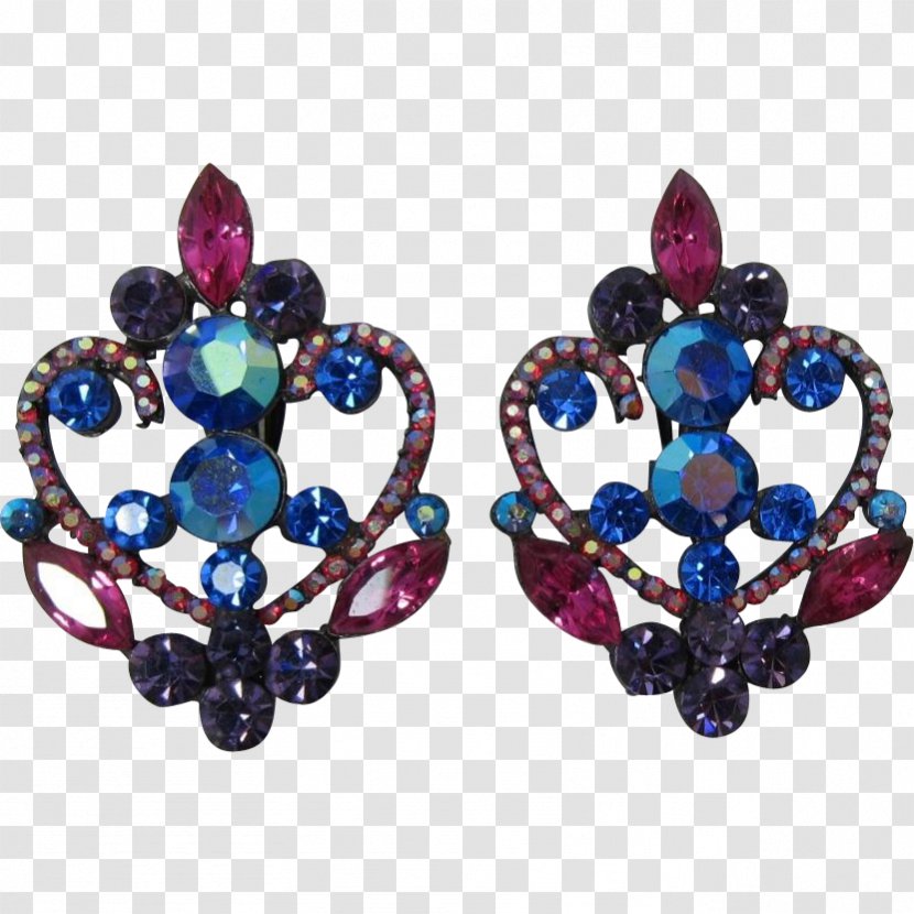 Sapphire Earring Cobalt Blue Body Jewellery - Earrings Transparent PNG