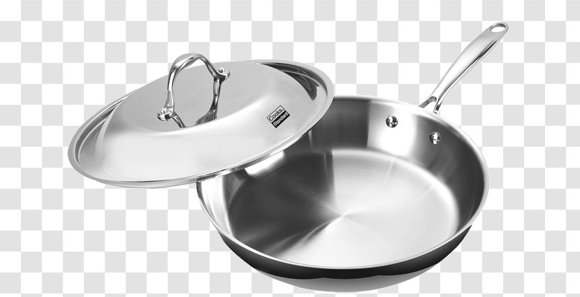 Frying Pan Cookware Lid Stainless Steel Cooking - Material - Sauté Transparent PNG
