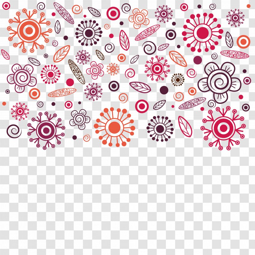 Pattern - Wall Sticker - Creative Floral Design Transparent PNG