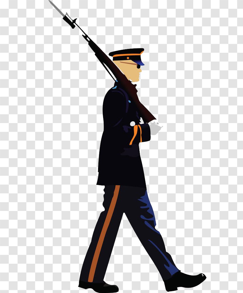 Soldier Military Parade Clip Art - Marching - Policemen Armed With Guns Transparent PNG
