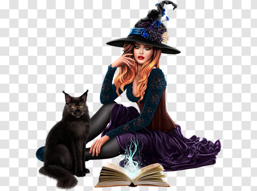 Warlock Witchcraft Clip Art - Small To Medium Sized Cats - Halloween Transparent PNG