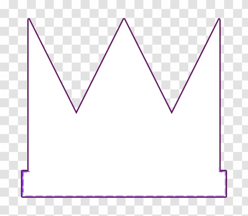 Crown Icon First Premium - Triangle - Magenta Transparent PNG