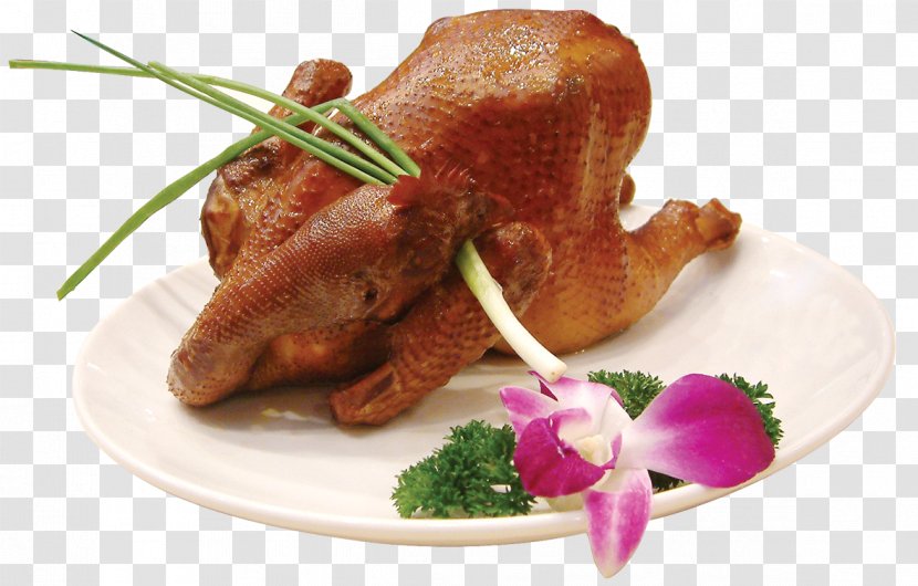 Roast Chicken Chinese Cuisine Duck Confit Smoking - Hendl - Fragrances Dish Transparent PNG