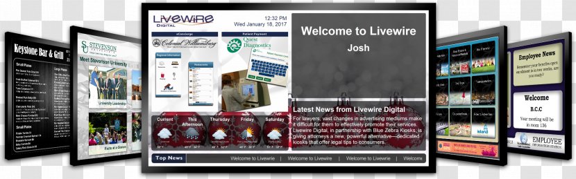 Digital Signs Computer Software Kiosk Information Advertising - Telephony - Signage Transparent PNG