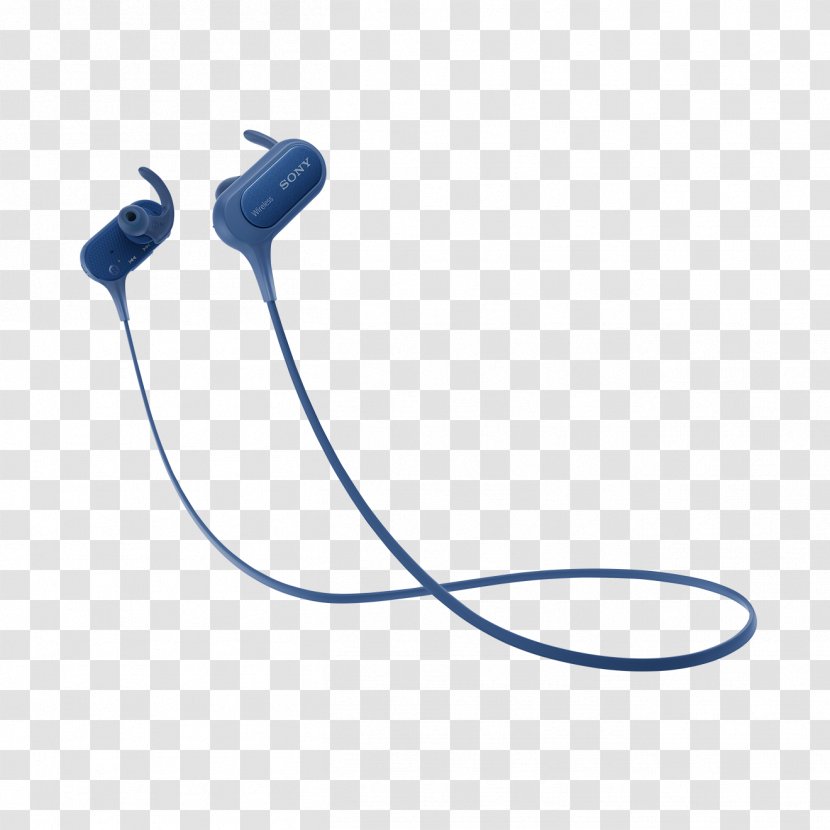 Sony XB50BS EXTRA BASS Headphones Wireless Bluetooth - Blue Transparent PNG