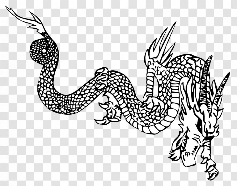 Fire Breathing Drawing Chinese Dragon Transparent PNG
