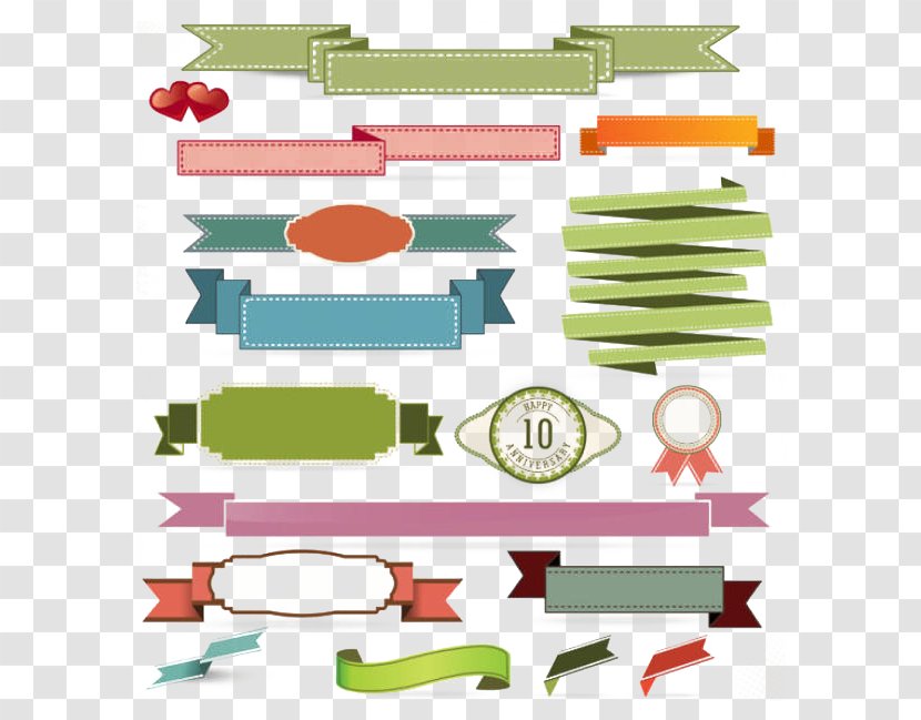 Logo Ribbon Download - Packaging And Labeling - Colorful Banners Transparent PNG