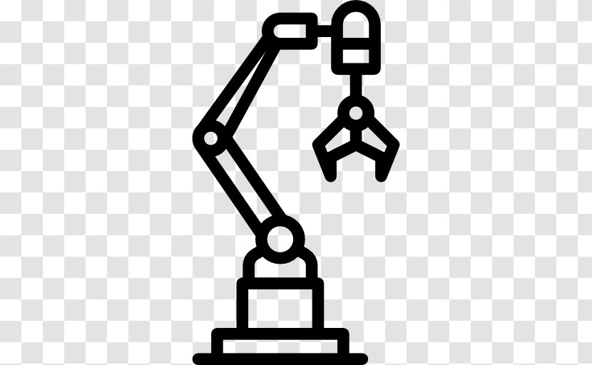 Industrial Robot Technology Industry Robotics - Black And White Transparent PNG