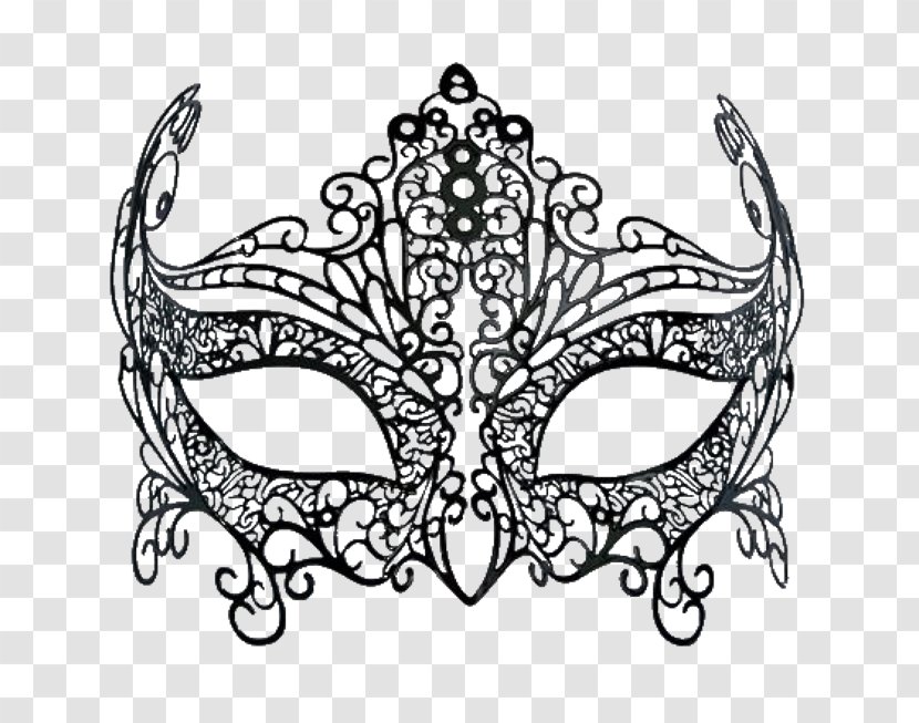 Masquerade Ball Mask Filigree Costume Party - Swarovski Ag - Mascara De Carnaval Transparent PNG