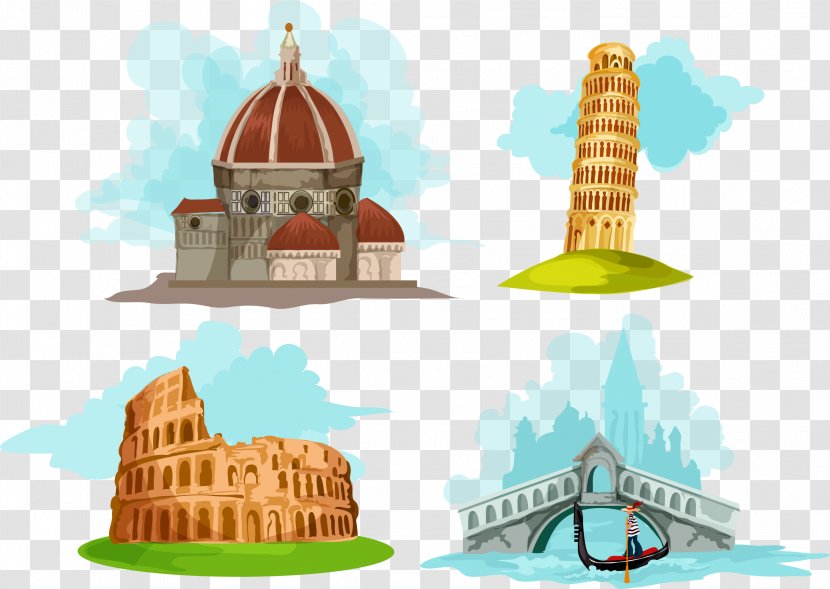 Leaning Tower Of Pisa Working On The Statue Liberty Eiffel - Vector Material Buildings Pisa, Italy Transparent PNG