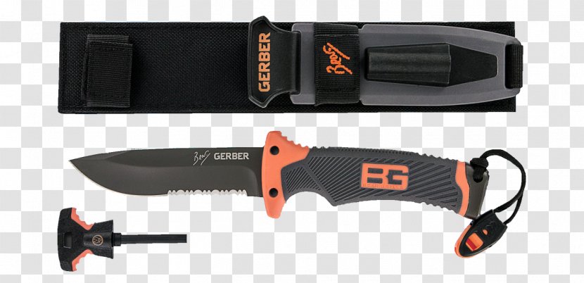 Survival Knife Gerber 31-001901 Bear Grylls Ultimate Pro Gear Serrated Blade - Hunting - Knives Transparent PNG