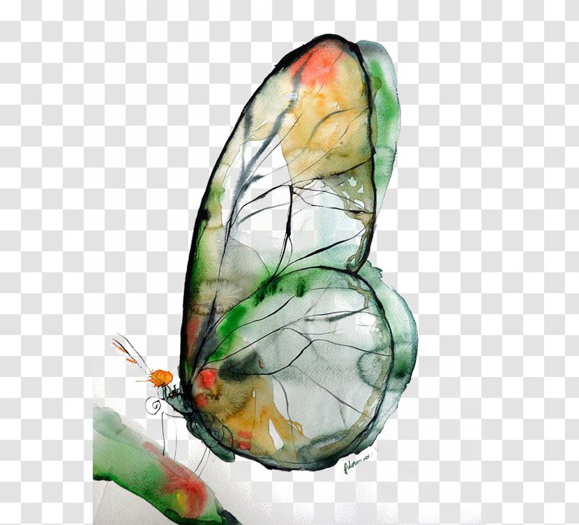 Watercolor Painting Art Drawing - Studio - Butterfly Transparent PNG