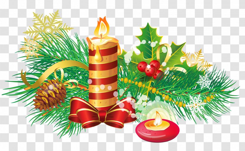 Christmas Decoration Candle Clip Art - Fruit - Transparent Clipart Transparent PNG