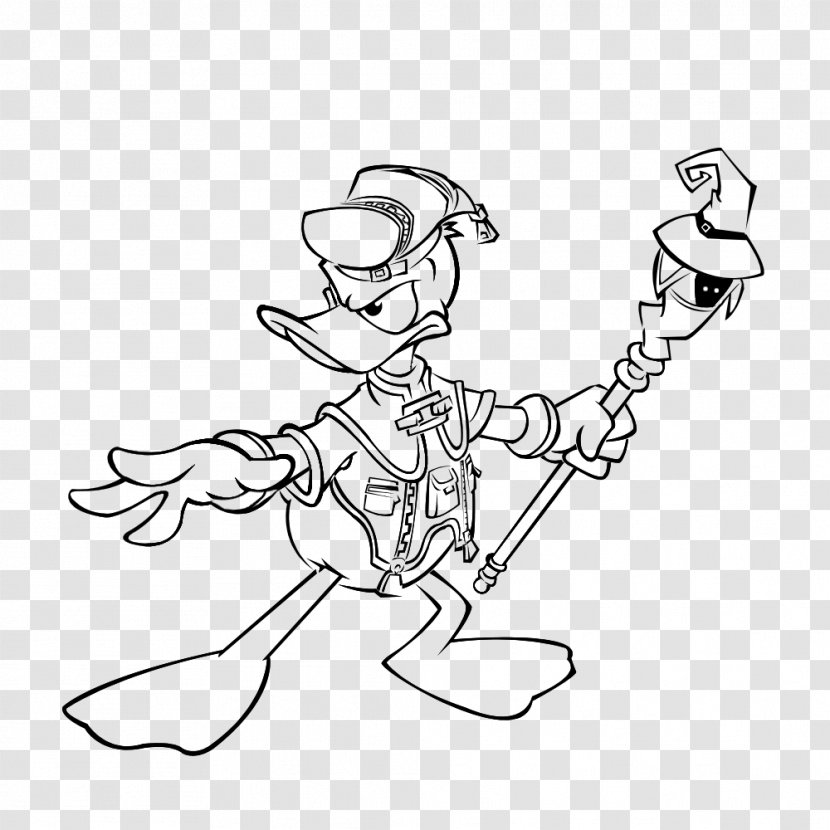 Donald Duck Daisy Black And White Drawing Cartoon - Frame Transparent PNG