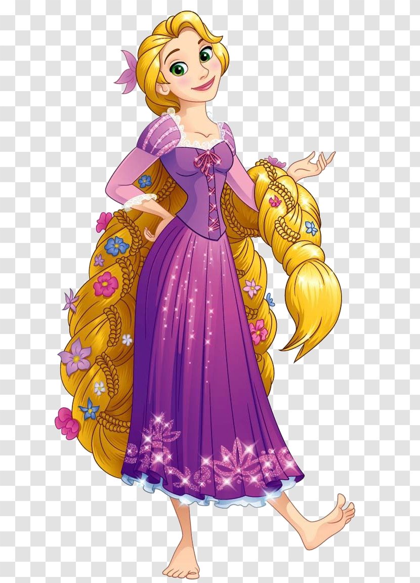 Rapunzel Cinderella Gothel - Purple - Tangled, Flower Haired Transparent PNG