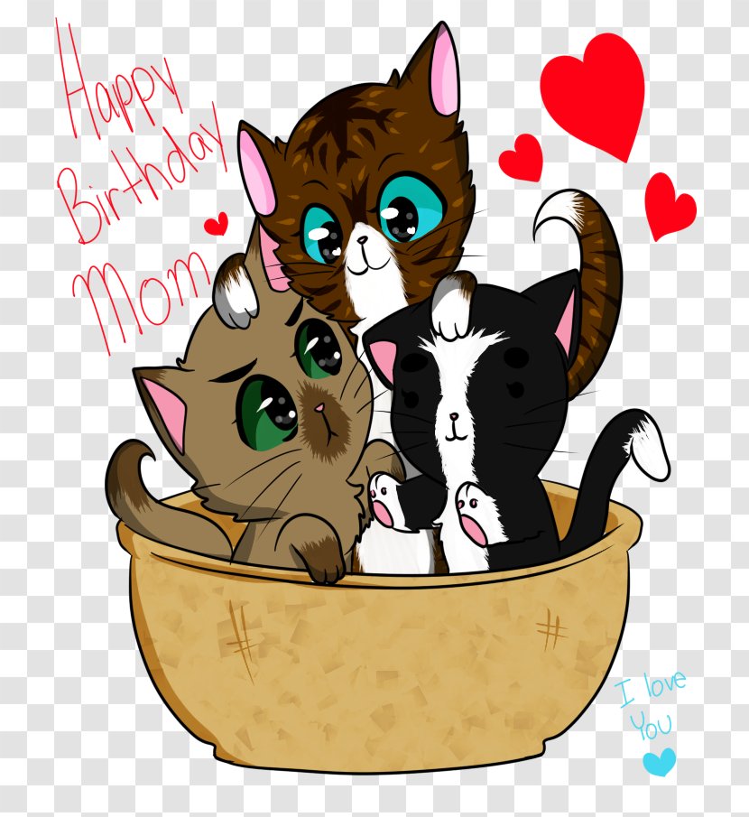 Kitten Whiskers Cat Dog Canidae - Food - Happy Birthday Mom Transparent PNG