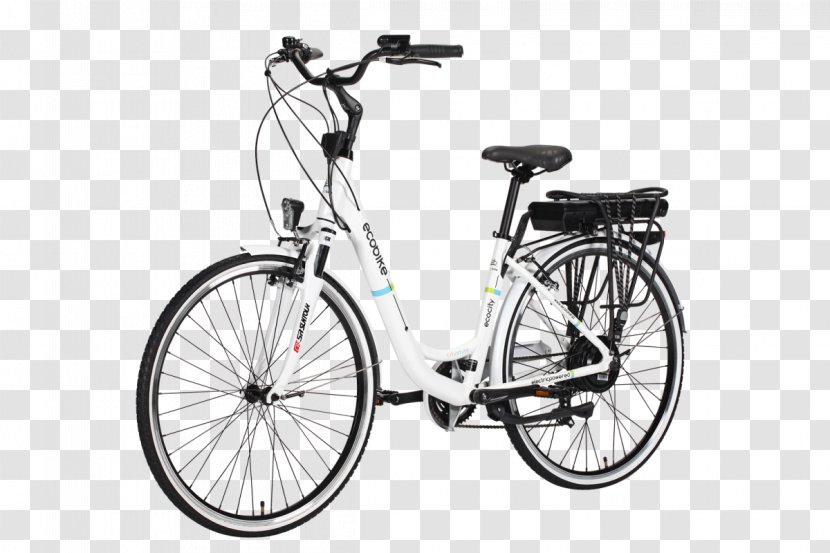 Electric Vehicle Bicycle City Motor - White Transparent PNG