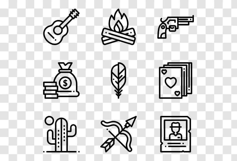 Icon Design Flat - Hand - Wild West Transparent PNG