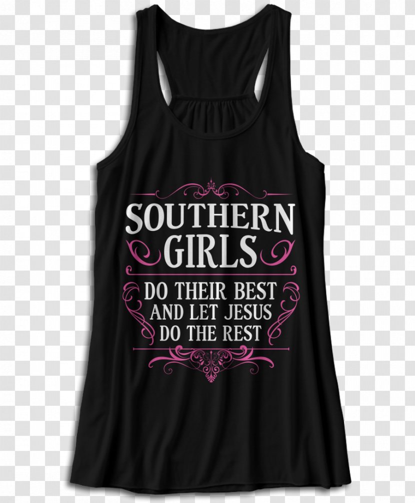 Gilets T-shirt Active Tank M Sleeveless Shirt - Text Messaging - Southern Girls Transparent PNG