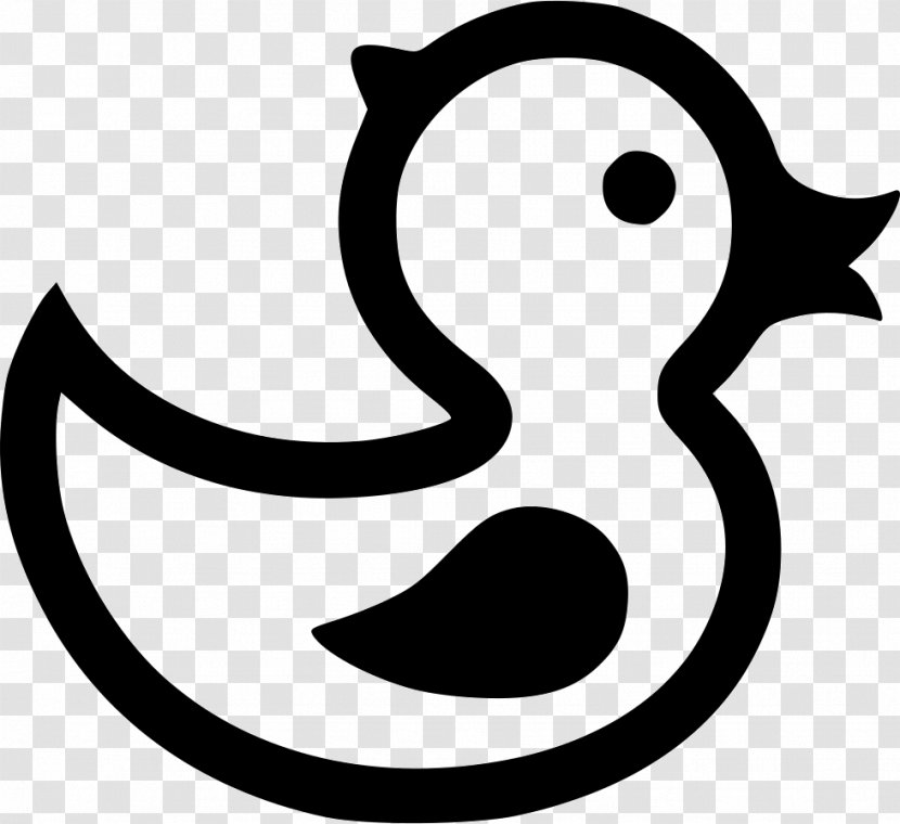 Clip Art Cartoon Beak Line - Blackandwhite - Ducky Icon Transparent PNG