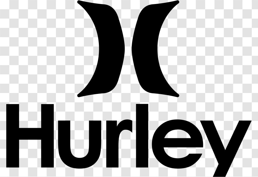 Hurley International Logo Surfing Retail - Black And White Transparent PNG