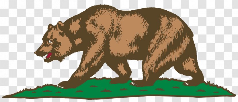 California Republic Grizzly Bear Flag Of Transparent PNG
