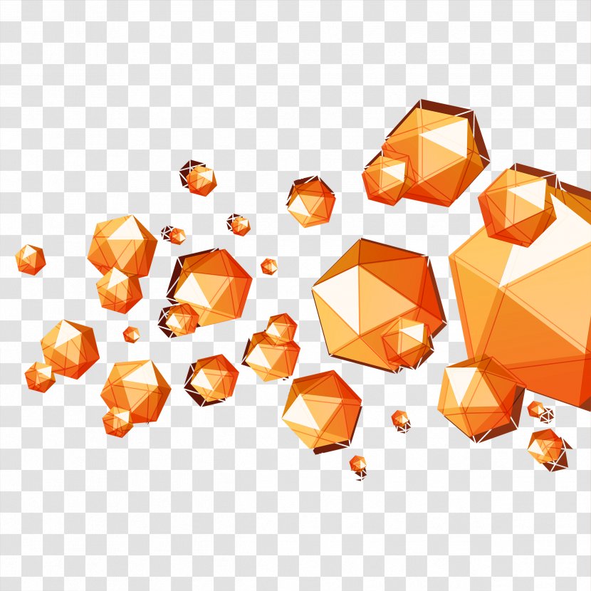 Geometry Ornament Clip Art - Jewellery - Orange Geometric Decoration Pattern Transparent PNG