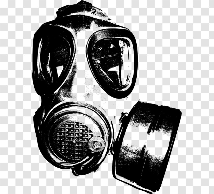 Gas Mask Clip Art Personal Protective Equipment - Drawing Stencil Transparent PNG