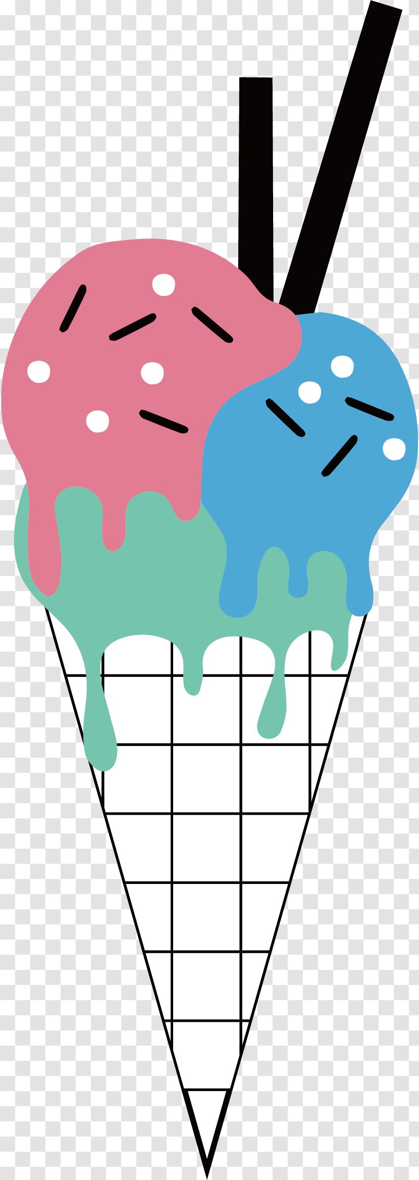 Ice Cream Milk Clip Art - Frame - Cartoon Vector Transparent PNG