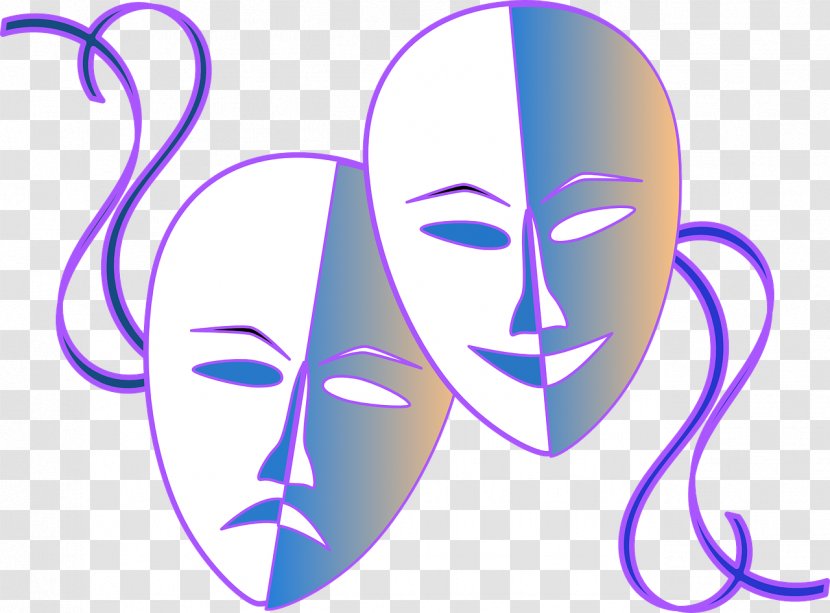 Musical Theatre Drama Mask Clip Art - Face Transparent PNG
