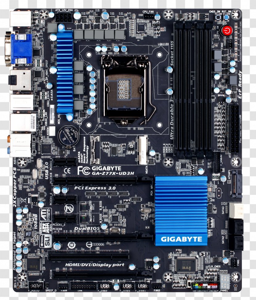 Intel Motherboard LGA 1155 Gigabyte Technology ATX - Chipset Transparent PNG