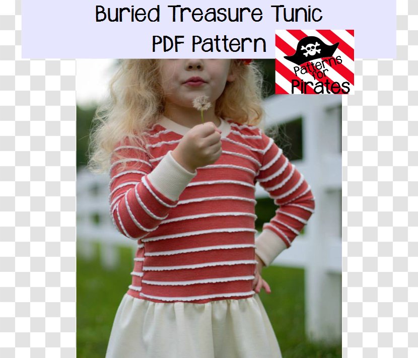 T-shirt Sleeve Tunic Ruffle Pattern - Silhouette - Buried Treasure Transparent PNG