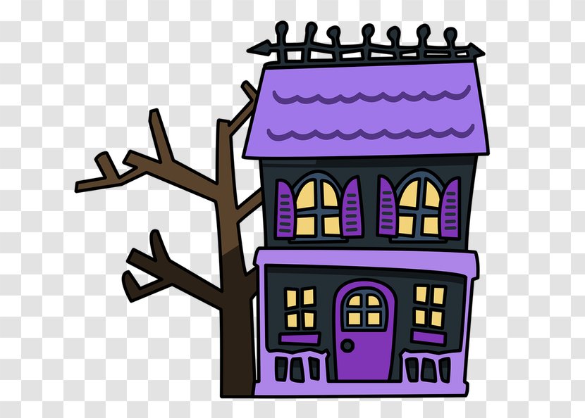 Haunted House Clip Art - Home Page - Night Cartoon Transparent PNG
