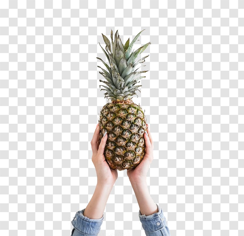 Pineapple Fruit Theme Cherry Wallpaper - Hands Hold Transparent PNG